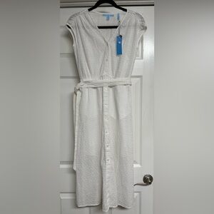 Draper James White Eyelet Midi Dress